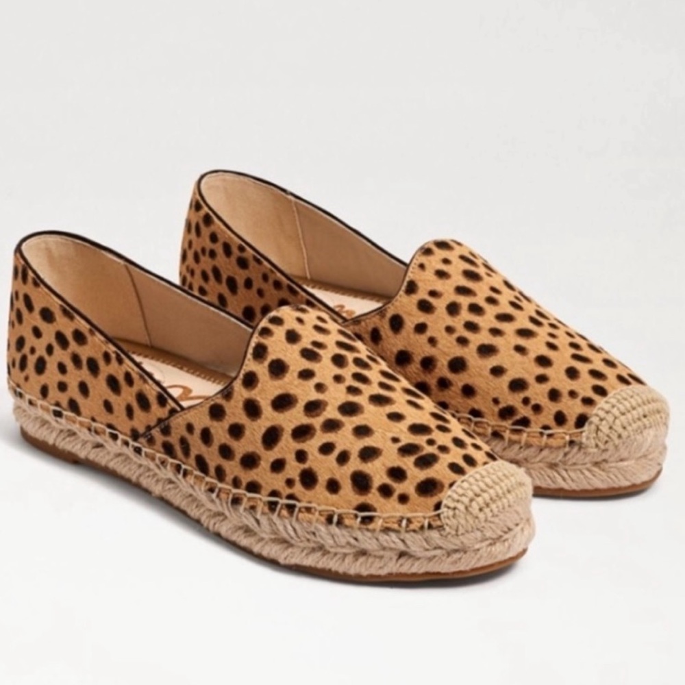 Sam Edelman Kesia Animal Print Leather Slip-On Espadrilles